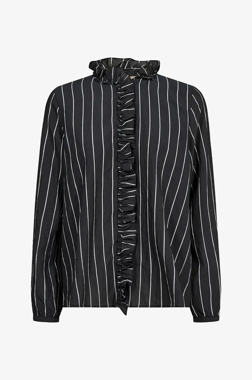 Mos Mosh Bluse mmBilly Stripe Shirt - Svart