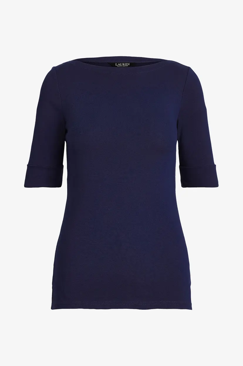 Lauren Ralph Lauren Topp Judy Elbow Sleeve Knit - Blå