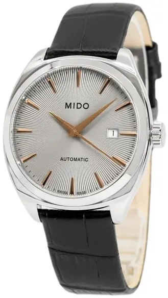 Mido Mido Herreklokke M024.507.16.071.00 Belluna Sølvfarget/Lær Ø41.3 mm