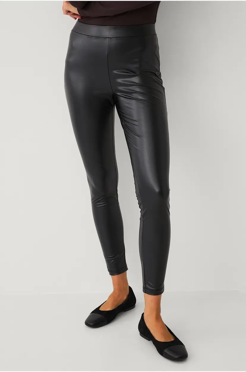 Ellos Collection Leggings i skinnimitasjon - Svart