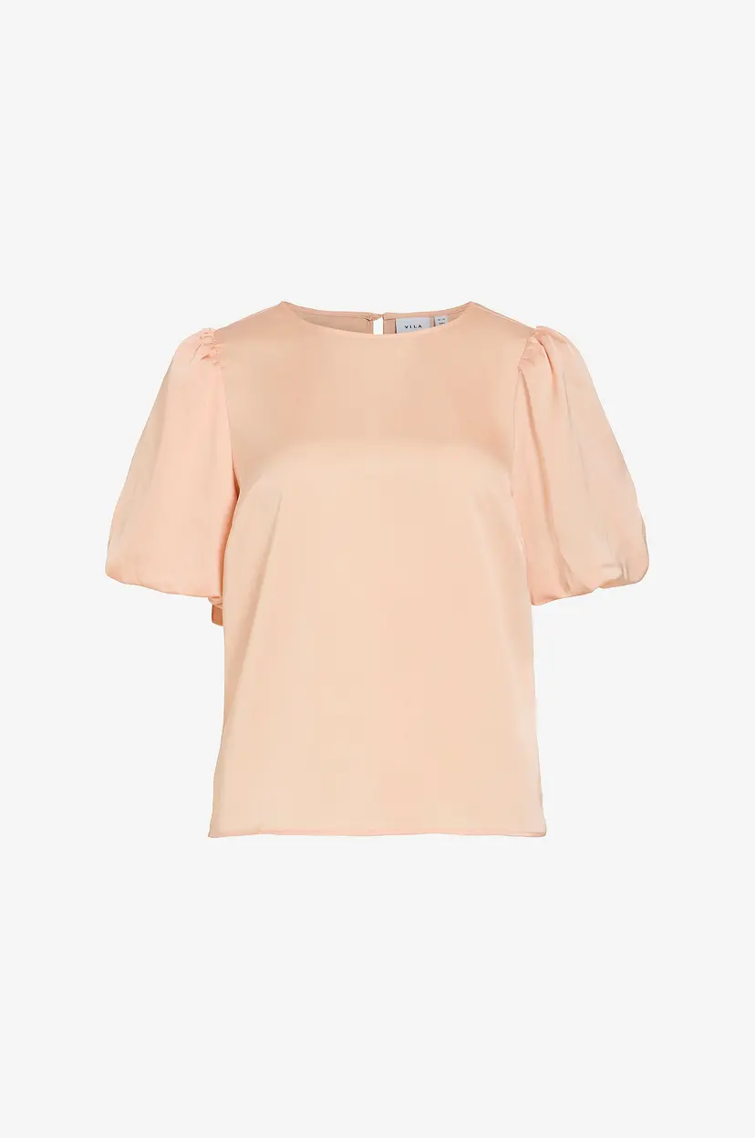 Vila Bluse viEllette 2/4 Satin Puff Top - Rosa