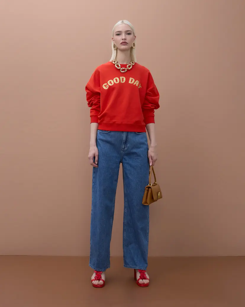 Maite by Lola Maite by Lola MS2611006 Red Sweater