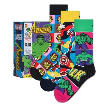 Happy Socks Happy socks Strømper 3P Marvel Avengers Gift Set Mixed bomull Str 36/40