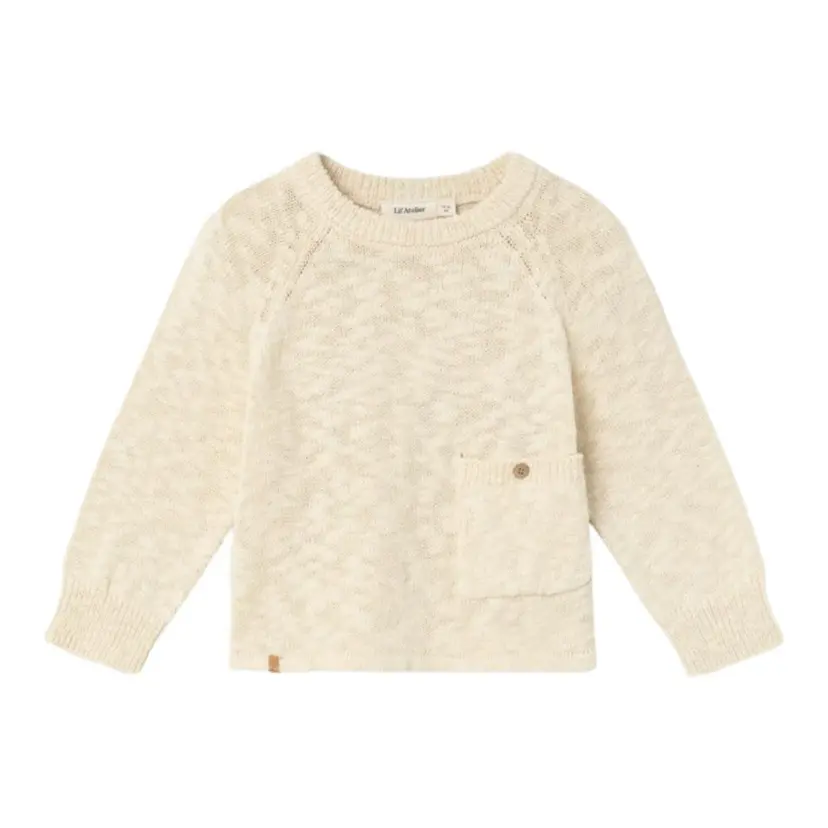 Lil`Atelier Lil'Atelier - Genser Strikket Jeff Bleached Sand