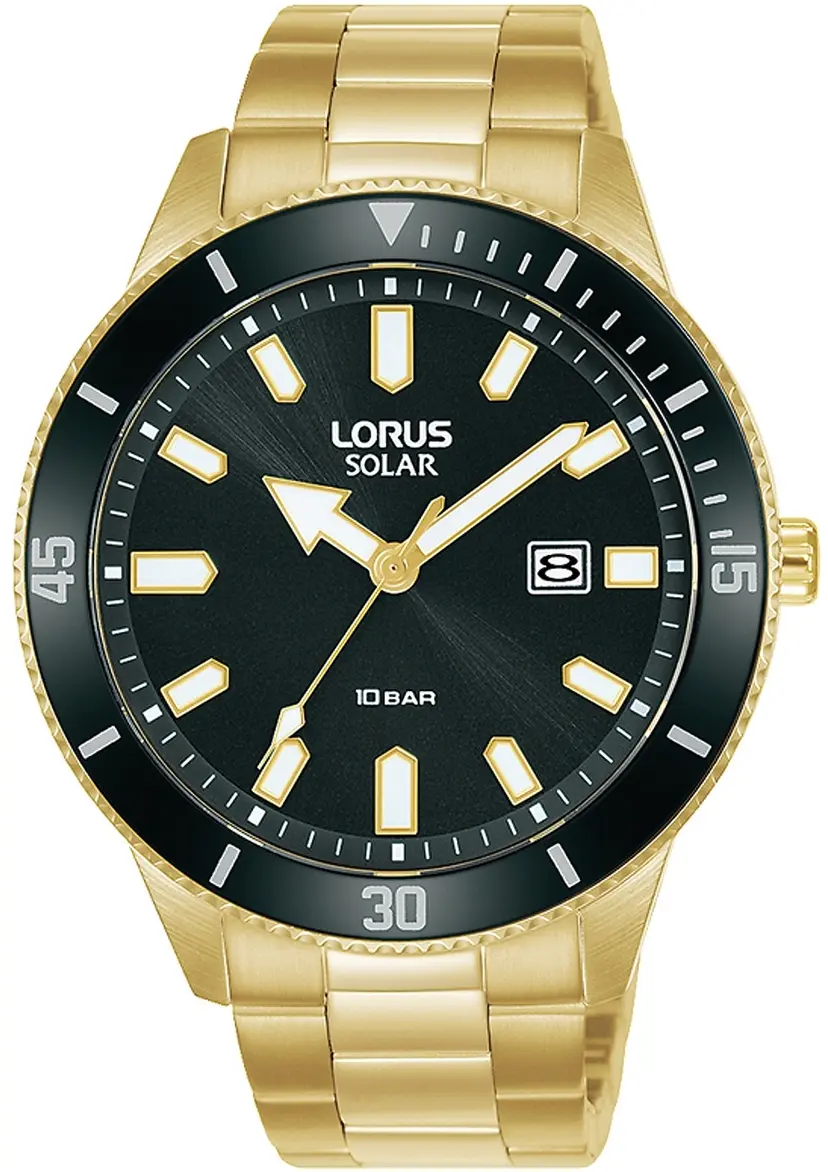 Lorus Lorus Herreklokke RX308AX9 Sports Sort/Gulltonet stål Ø43 mm
