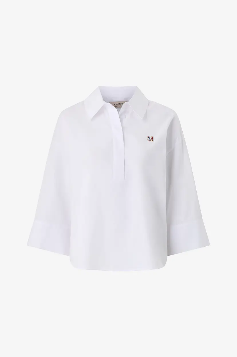Mos Mosh Bluse mmBritze Cam Cotton - Hvit