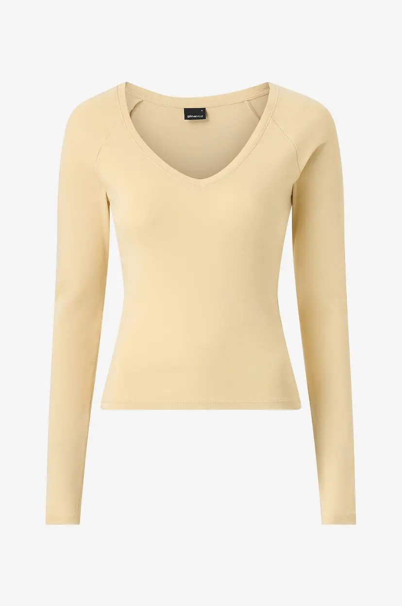 Gina Tricot Topp V-neck - Gul