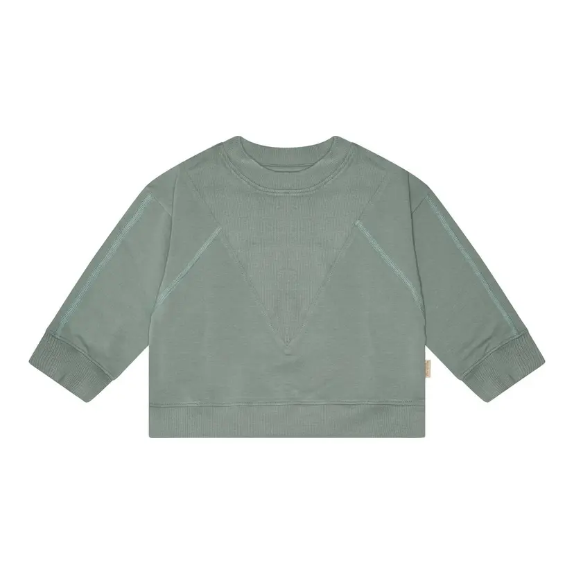 Petit Piao Petit Piao Genser V Rib Light Petrol (74 / 9 mnd)
