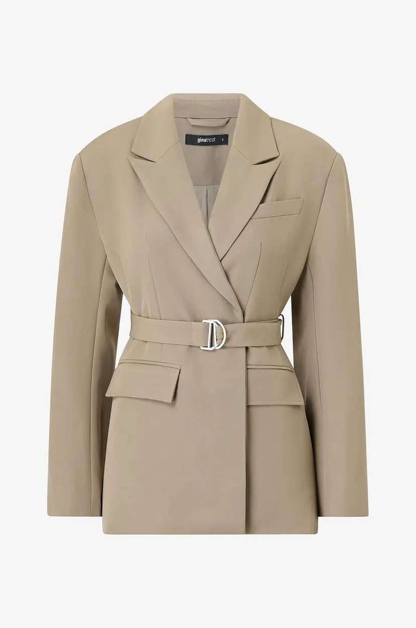 Gina Tricot Blazer Shaped belted blazer - Beige