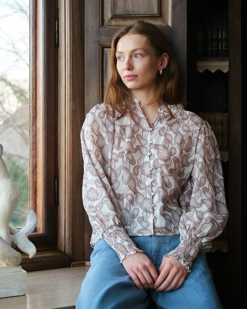 Neo Noir Bluse Gilda Soft Paisley