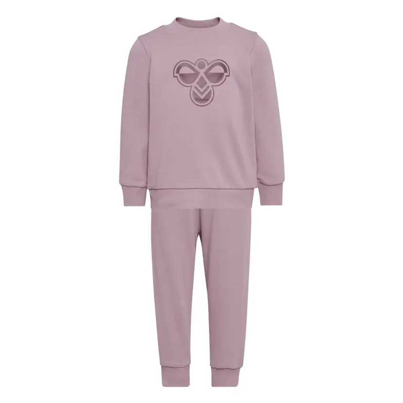 Hummel Barn Hummel - Joggedress Bee Pink Sea Fog