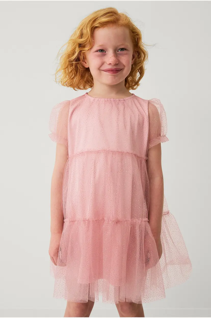 Ellos Collection Kjole i mesh - Rosa