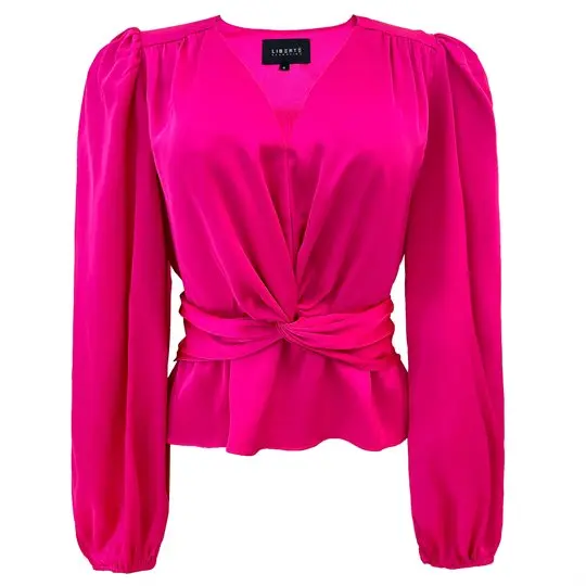 Liberté essentiel Liberté - Tiki Ls Twist Blouse - Pink