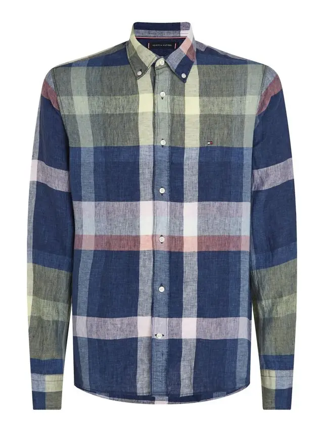 Tommy Hilfiger LINEN MULTI CHECK RF SHIRT