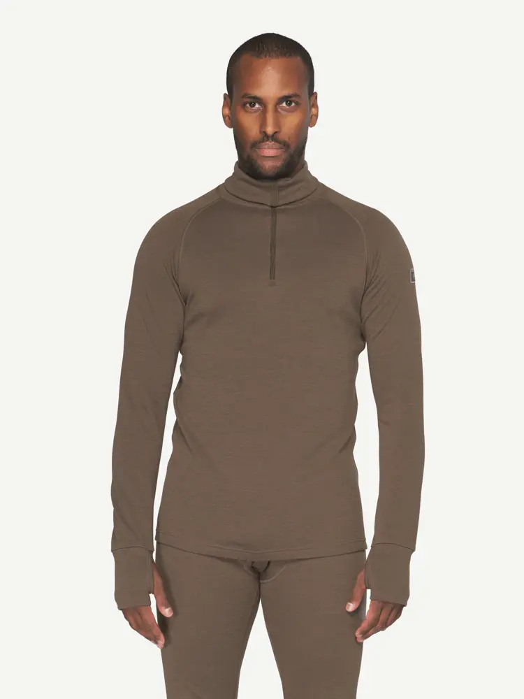 Devold Devold - Expedition Merino 235 Zip Neck Herre - Large - Brun