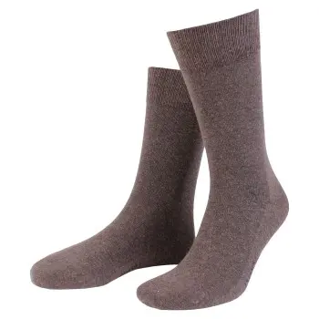 Amanda Christensen Amanda Christensen Strømper 3P True Combed Cotton Sock Brun Str 39/42