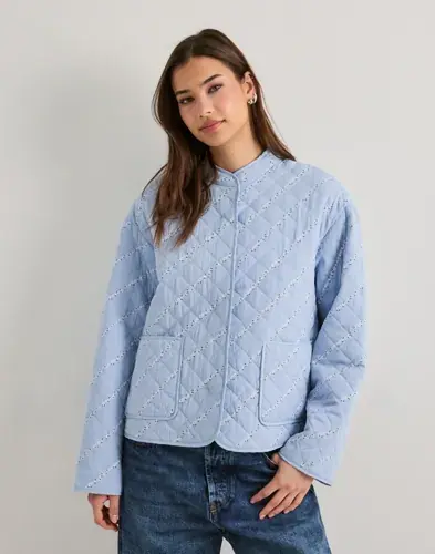Pieces Pieces - Blå - Pcrikke Quilted Jacket Noos