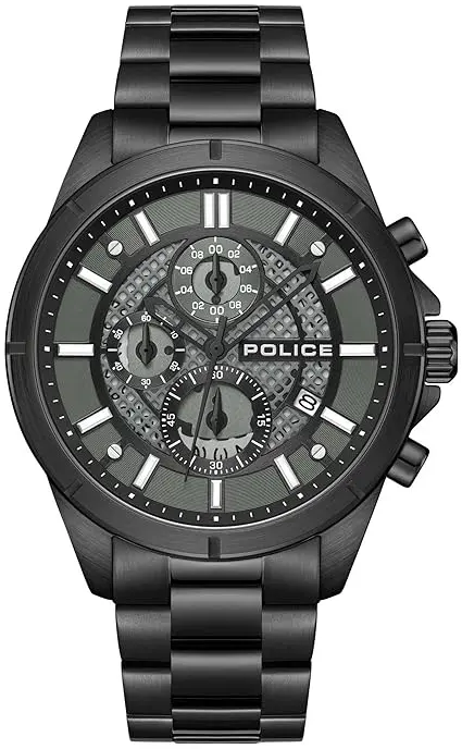 Police Police Herreklokke PEWGI0054004 Burbank Grå/Stål Ø45 mm