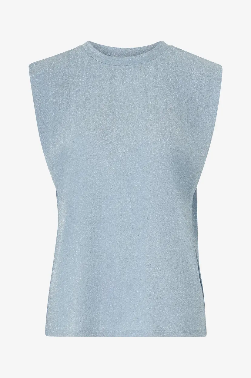 Coster Copenhagen Topp Top in Lurex - Blå