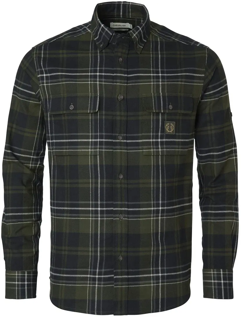 Chevalier Chevalier Heron Flannel Shirt Men October Green Checked