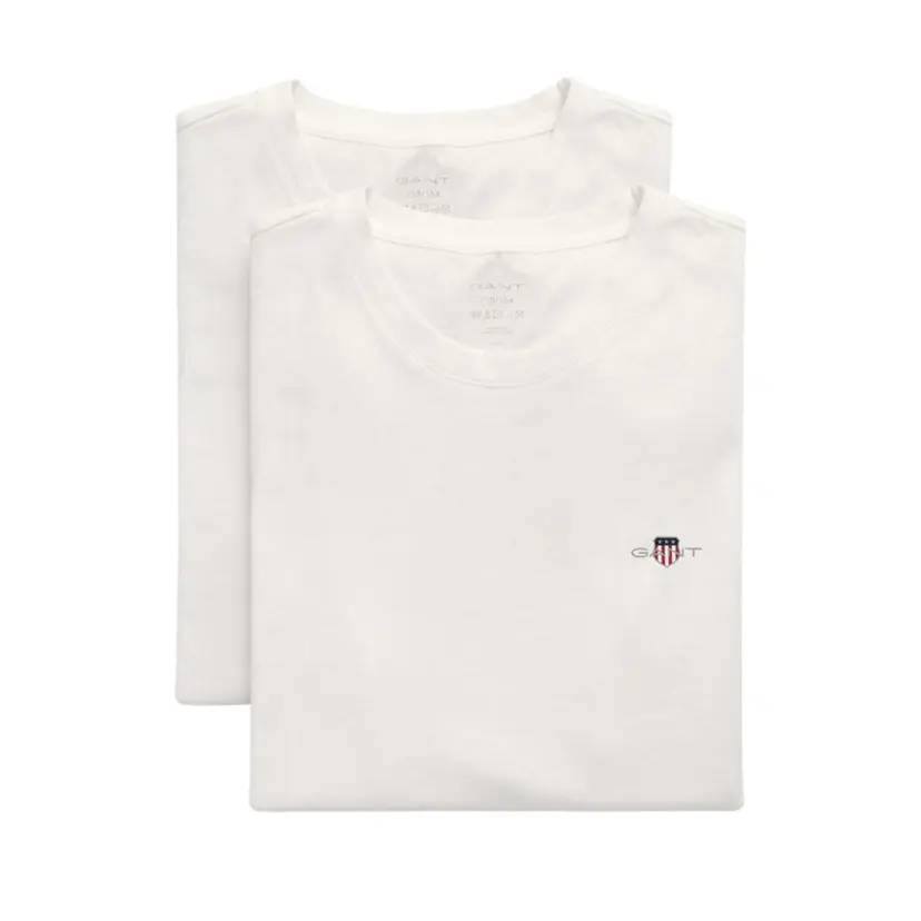 GANT Gant - T-skjorte C-Neck 2-Pk White