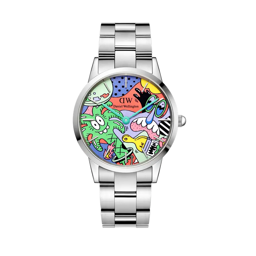 Daniel Wellington Silver Soldinset Steven Harrington x Dw: Iconic Link Multicolor | DW