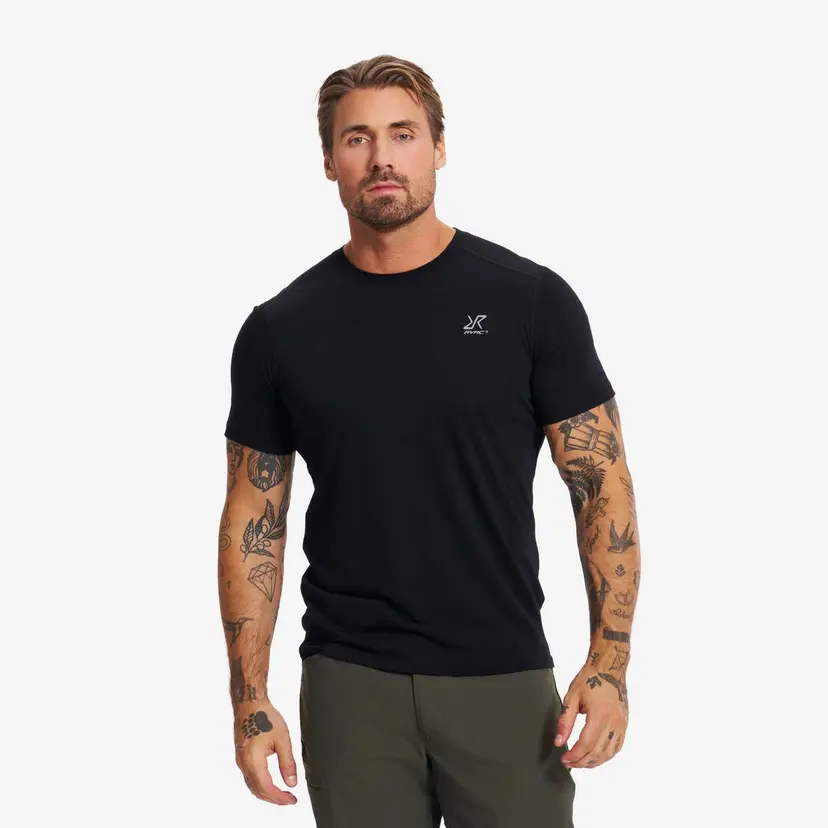 RevolutionRace Lake Merino T-shirt Herre Black
