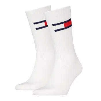 Tommy Hilfiger Tommy Men Uni TJ Flag Socks Strømper 2P Hvit Str 43/46