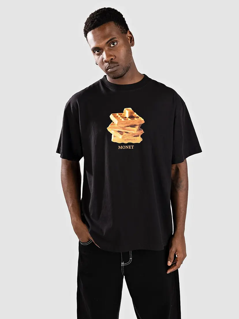 Monet Skateboards Monet Skateboards Breakfest Boxy T-skjorte svart