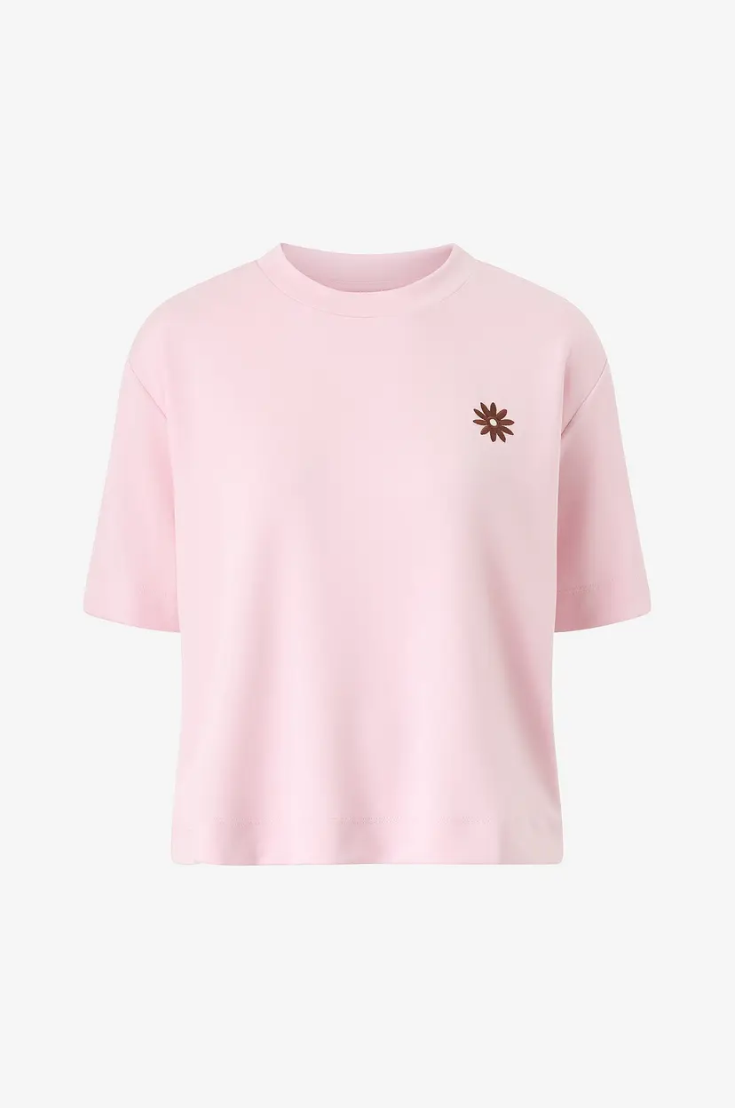 Kaffe T-skjorte kaAnnie Embroidery - Rosa
