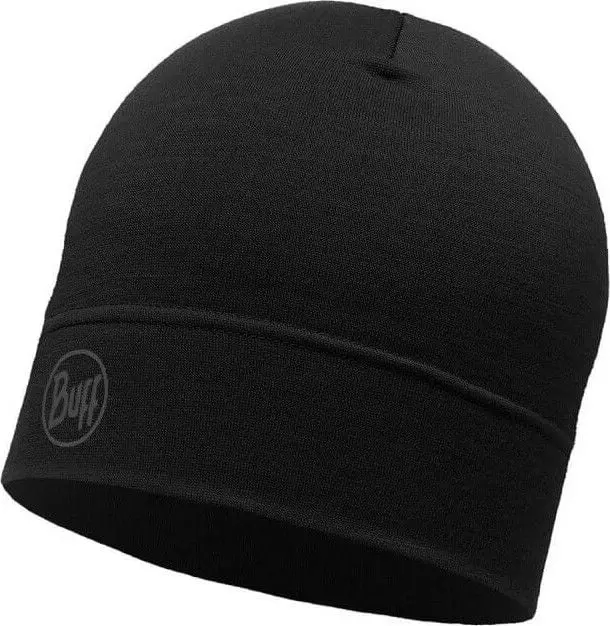 Buff Buff Lightweight Merino Wool Hat Solid Black