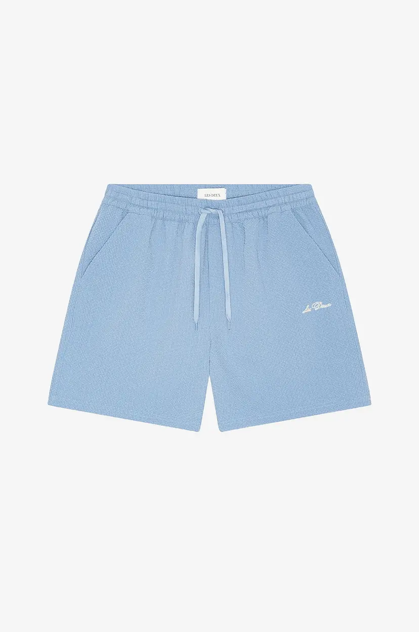 Les Deux Badeshorts Seersucker - Blå
