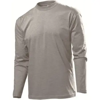 Stedman Stedman Classic Long Sleeve Men Mørkgrå  bomull Large Herre