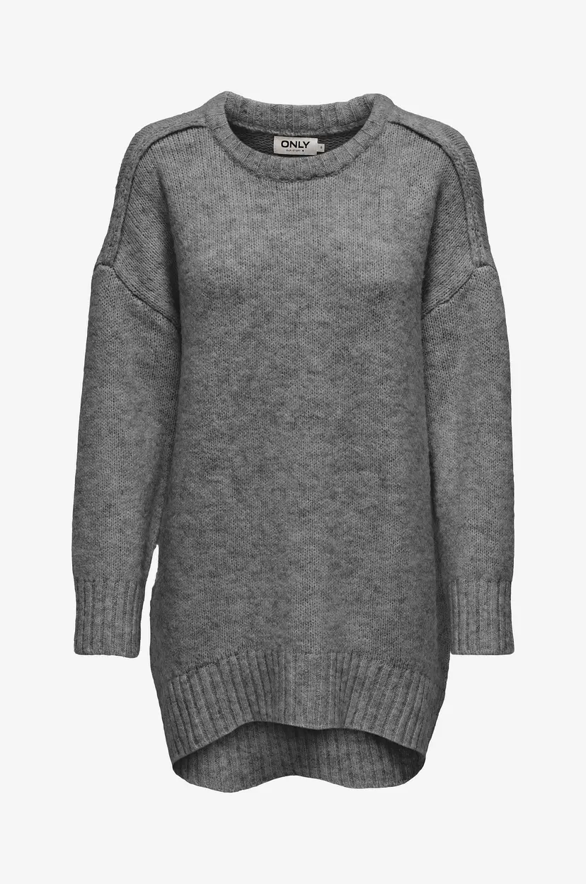 ONLY Genser onlAya Life L/S Loose O-neck - Grå