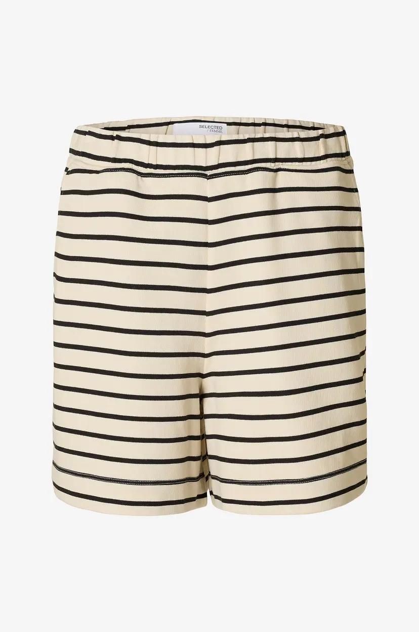 Selected Women Shorts slfElise HW Striped Shorts - Svart