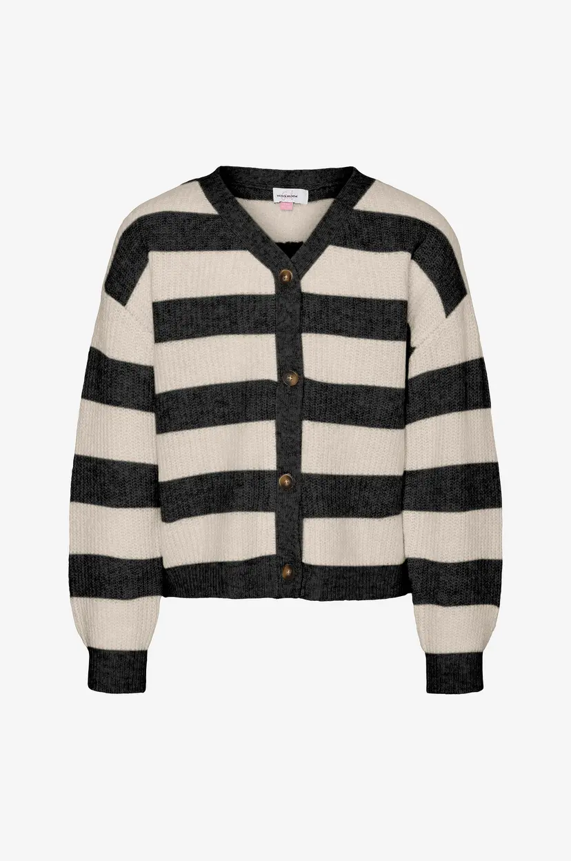 Vero Moda Girl Kardigan vmNatahlie LS V-nck Cardi GA Girl - Svart