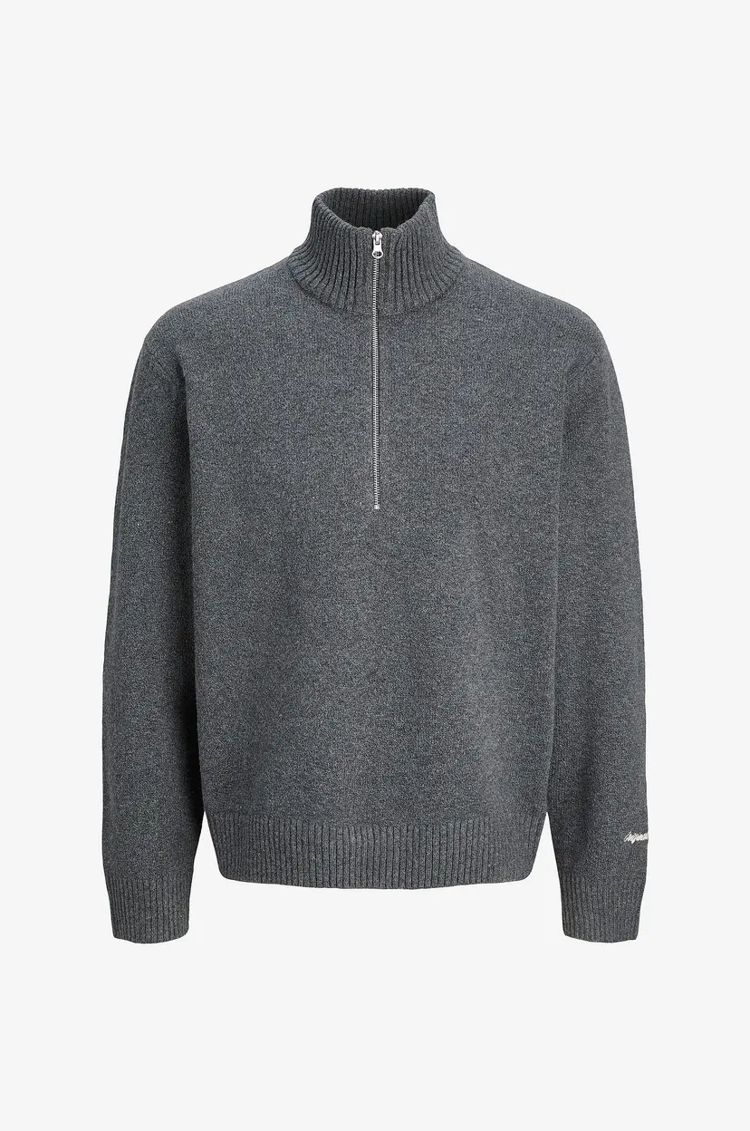 Jack & Jones Junior Genser jorNorrebro Knit Half Zip Jnr - Grå