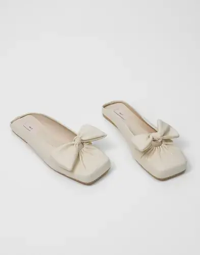 Nelly Nelly - Hvit - Slip In Bow Sandal
