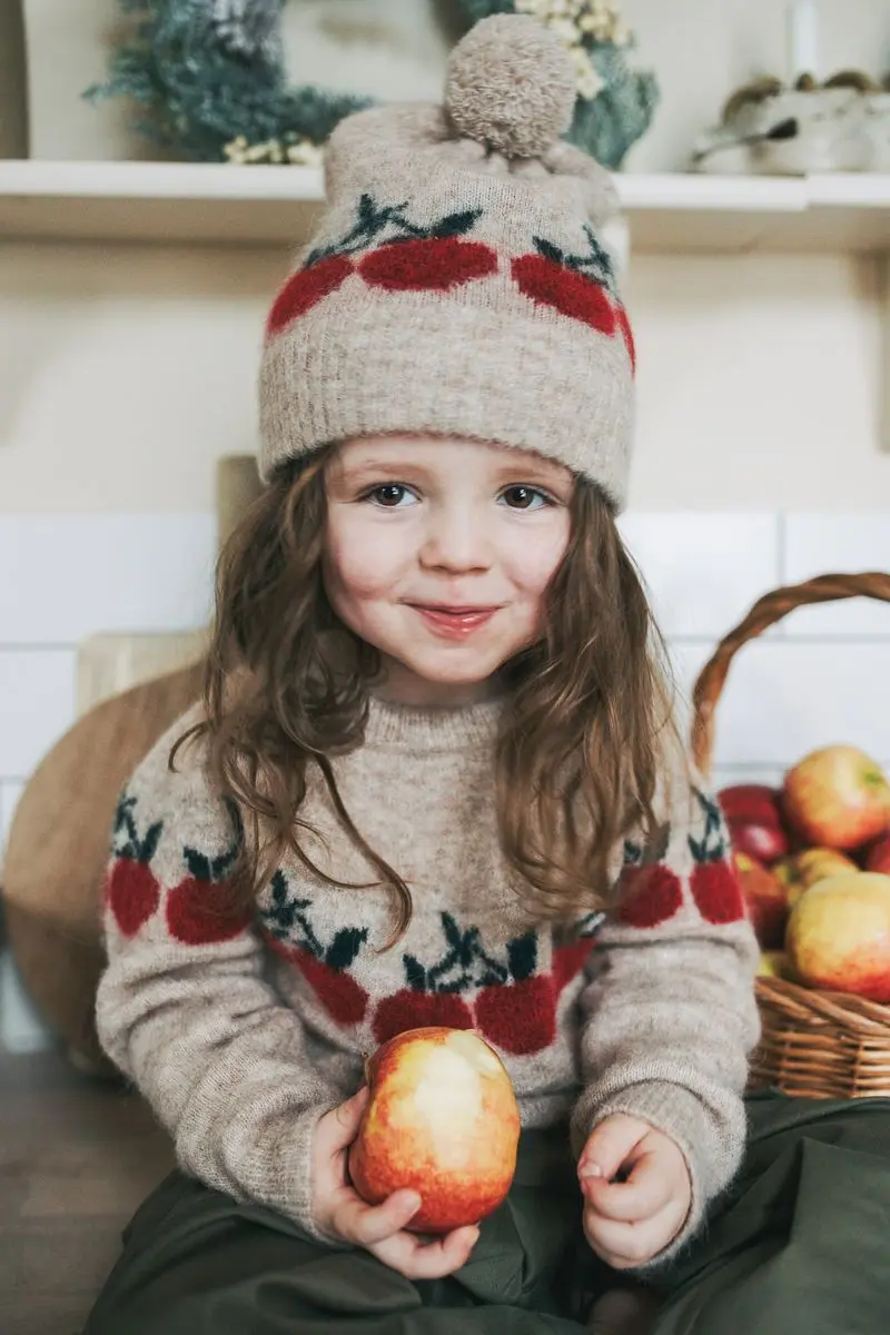 Fliink Fliink Ull Star Apple Pullover Sandshell (92 / 2 år)