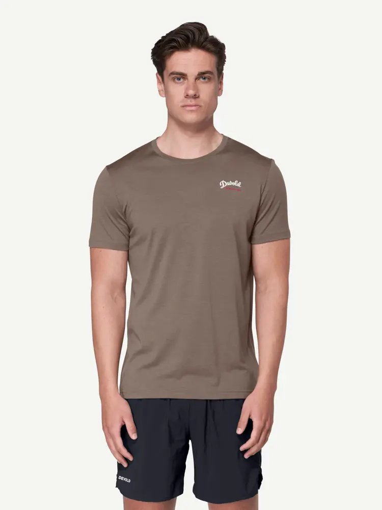 Devold Devold - Classic Script T-skjorte Herre - Large - Brun