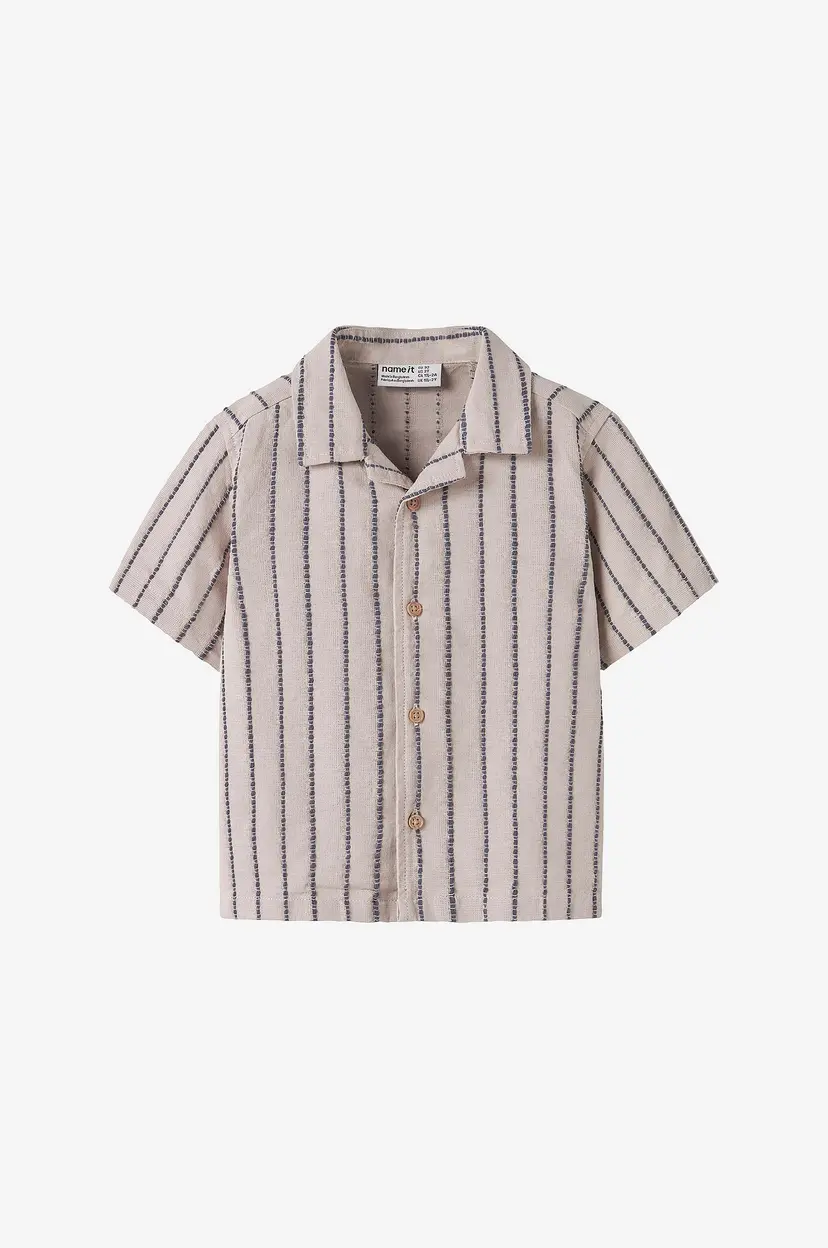 NAME IT Skjorte nmmJax SS Nreg - Beige
