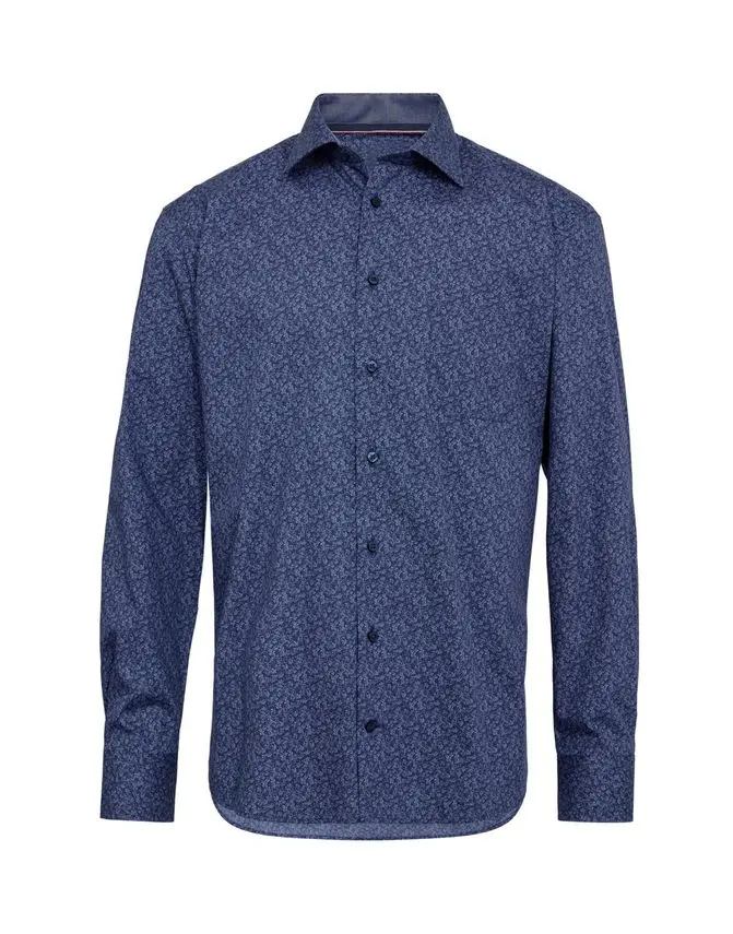 Black Blue Mens shirt l/s regular fit