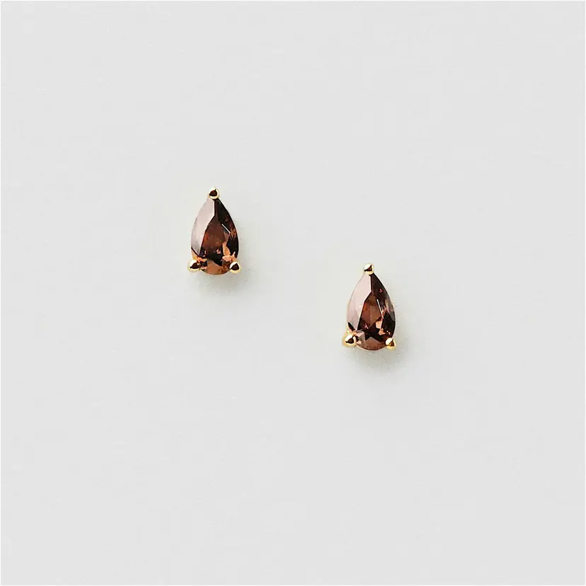 Safira Espresso Drop Studs