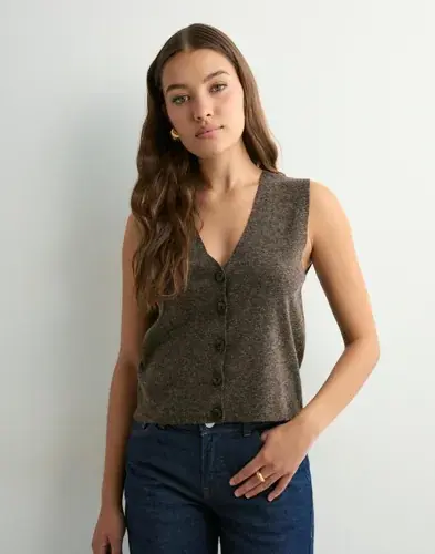 ONLY Only - Brun - Onlbillie Sl Vest Cc Knt