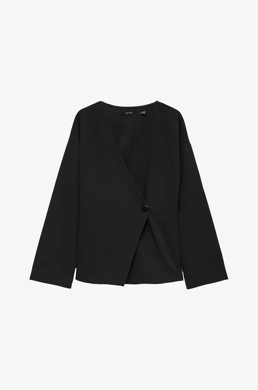 Vero Moda Topp Vmstar Ls Cardigan Top Jrs - Svart
