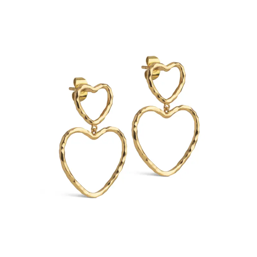 Enamel Enamel - Organic Lovelink øreringe i forgyldt messing - E487GB