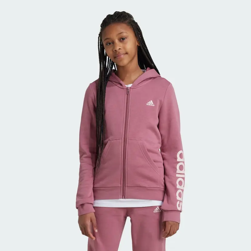 Adidas Essentials Linear Logo Full-Zip Hettegenser