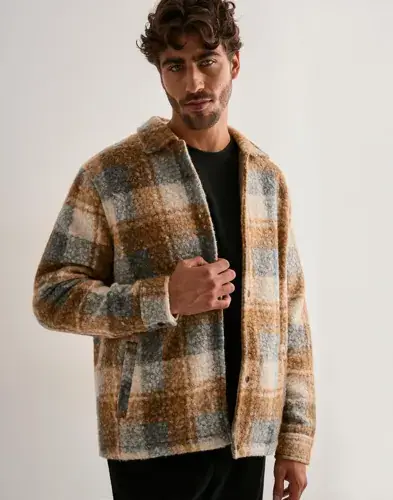 Brand Island Brand Island Allesio Overshirt Rutete skjorter Brun