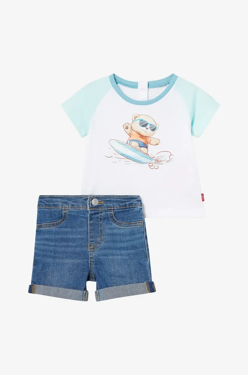 Levi's Sett Lvb Surfing Bear Tee & Short - Hvit