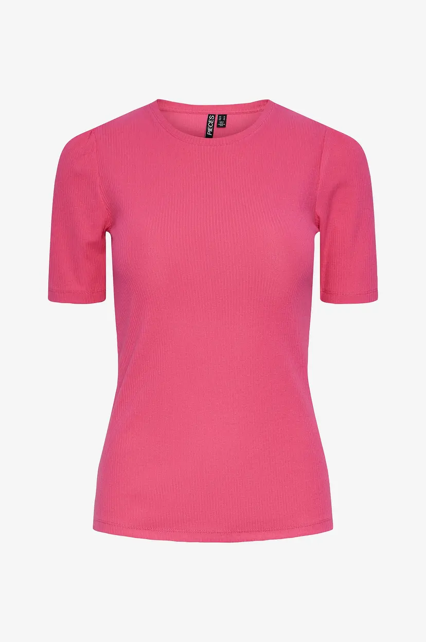 Pieces Topp pcRuka SS Puff Top - Rosa